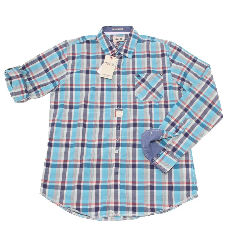 0073P camicia uomo HILFIGER DENIM manica lunga shirt men long sleeve
