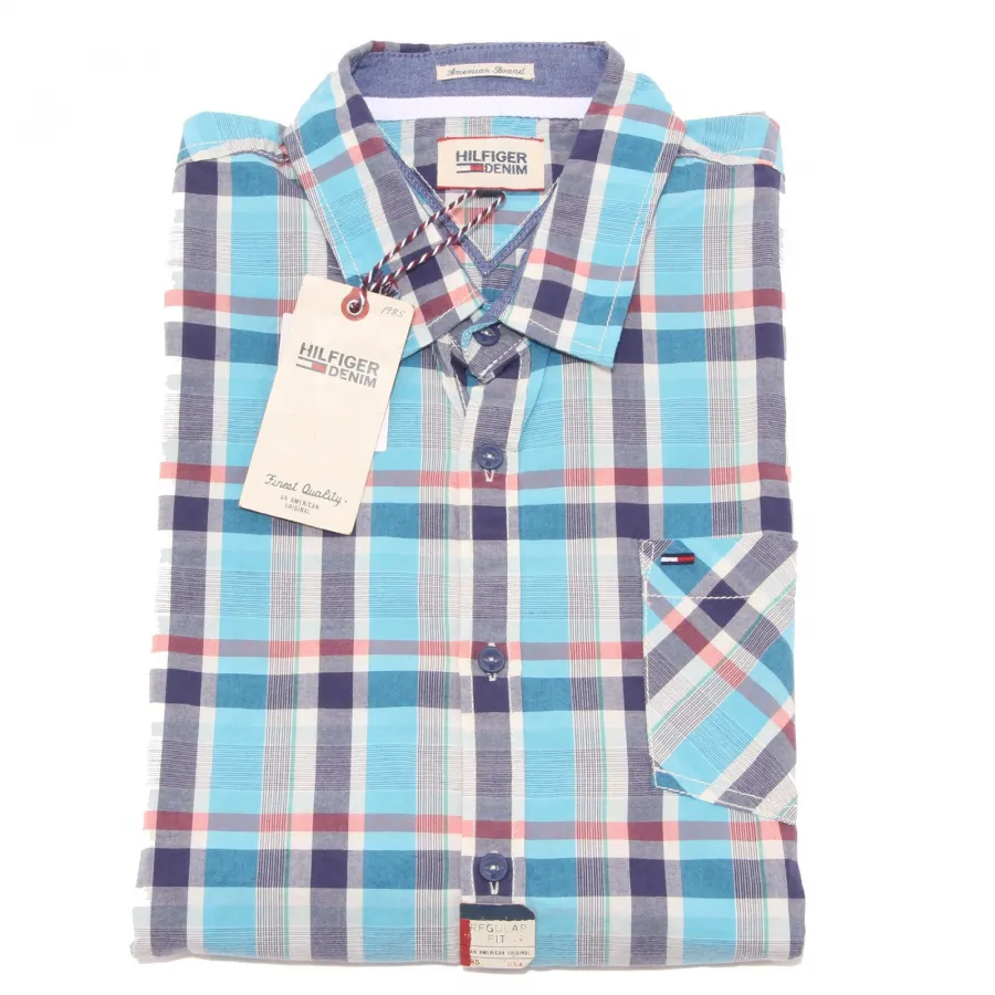 0073P camicia uomo HILFIGER DENIM manica lunga shirt men long sleeve