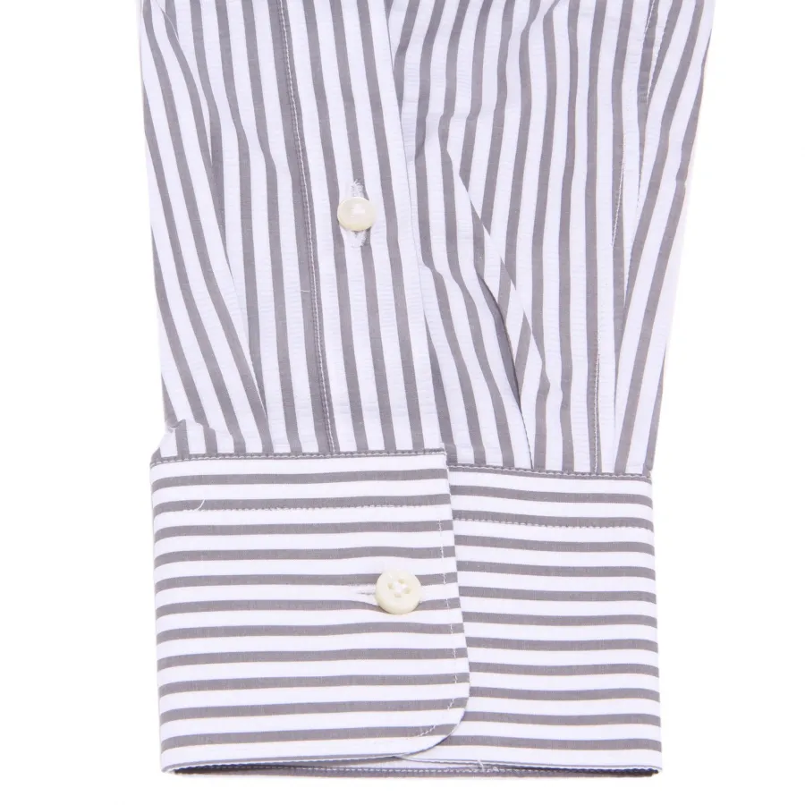 3761K camicia uomo SONRISA grey/white stripes shirt cotton man