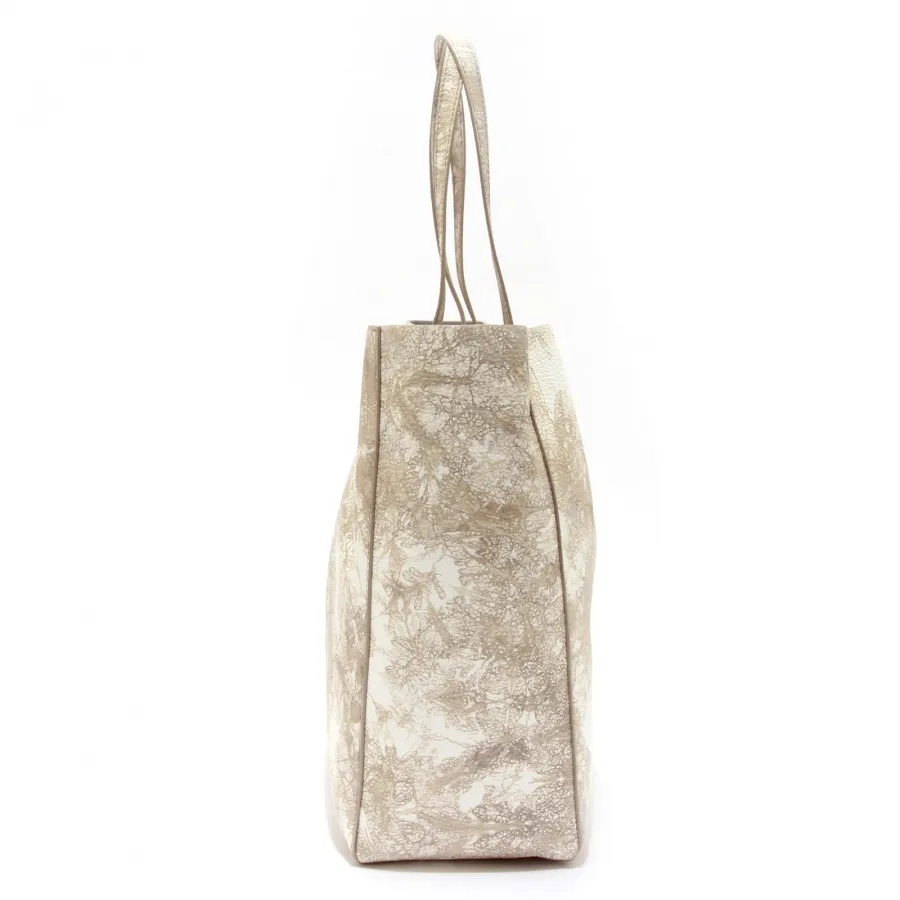 4239AG borsa shopper donna ORCIANI LE SAC CALEIDO off white/taupe bag woman