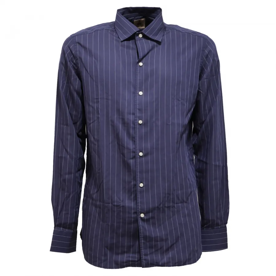 8844AB camicia uomo GUY ROVER blue/white stripes gessato shirt men