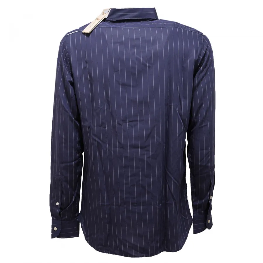 8844AB camicia uomo GUY ROVER blue/white stripes gessato shirt men