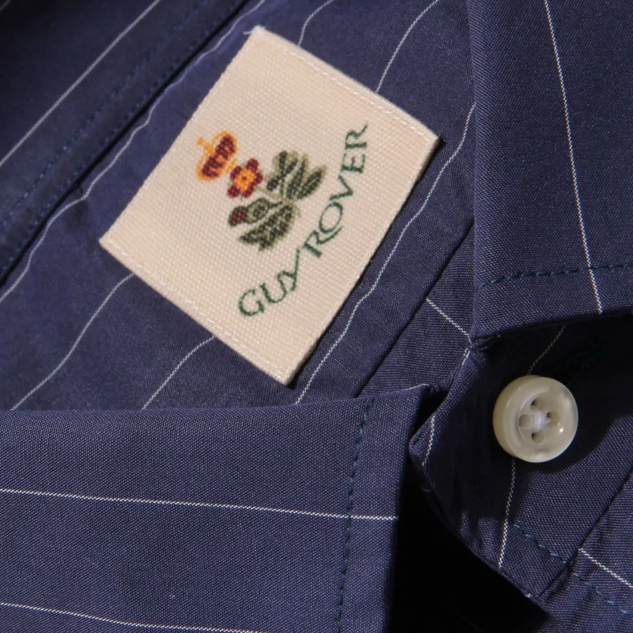 8844AB camicia uomo GUY ROVER blue/white stripes gessato shirt men