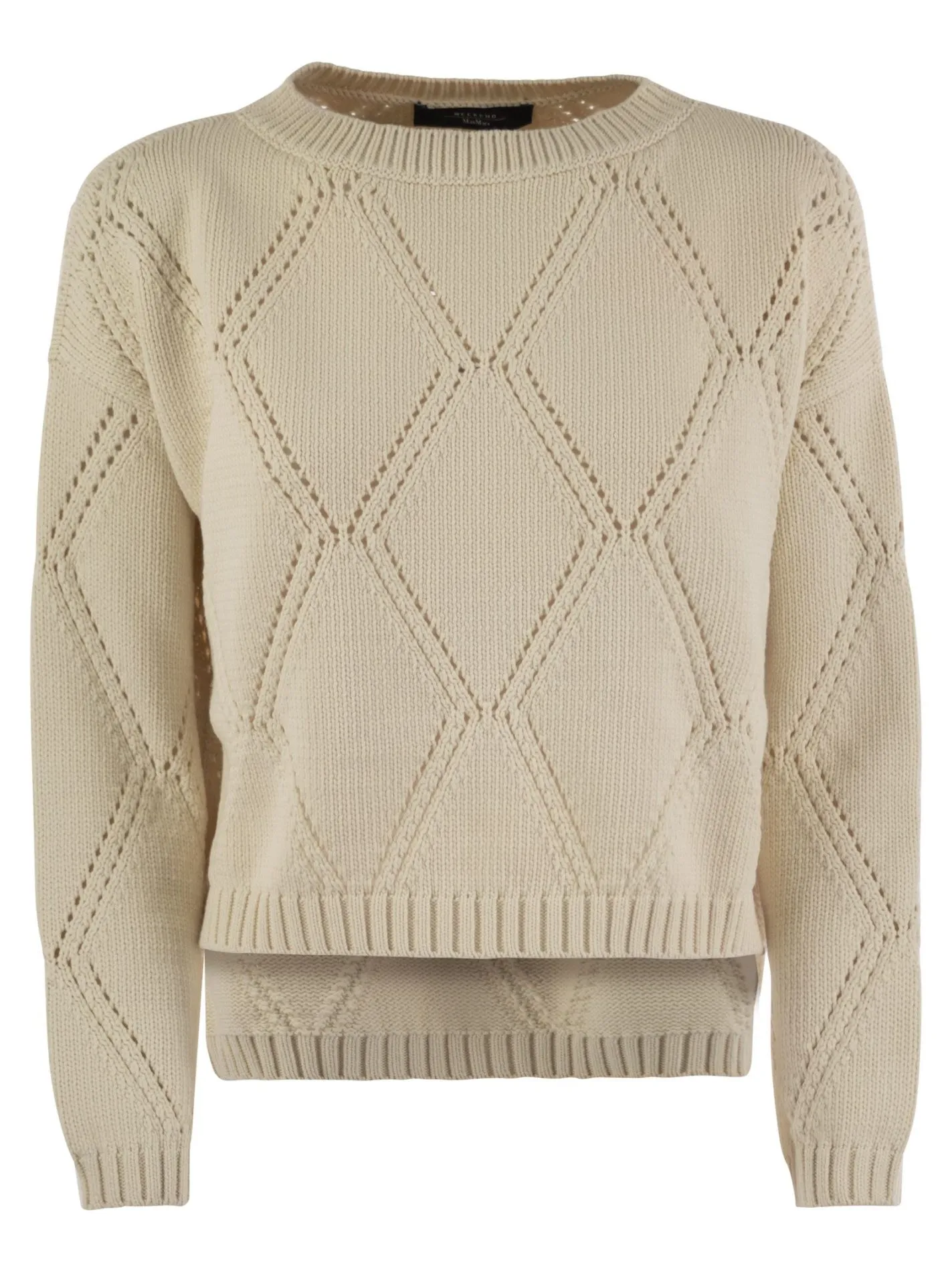 ABBOZZI – Maglia oversize in cotone a losanghe