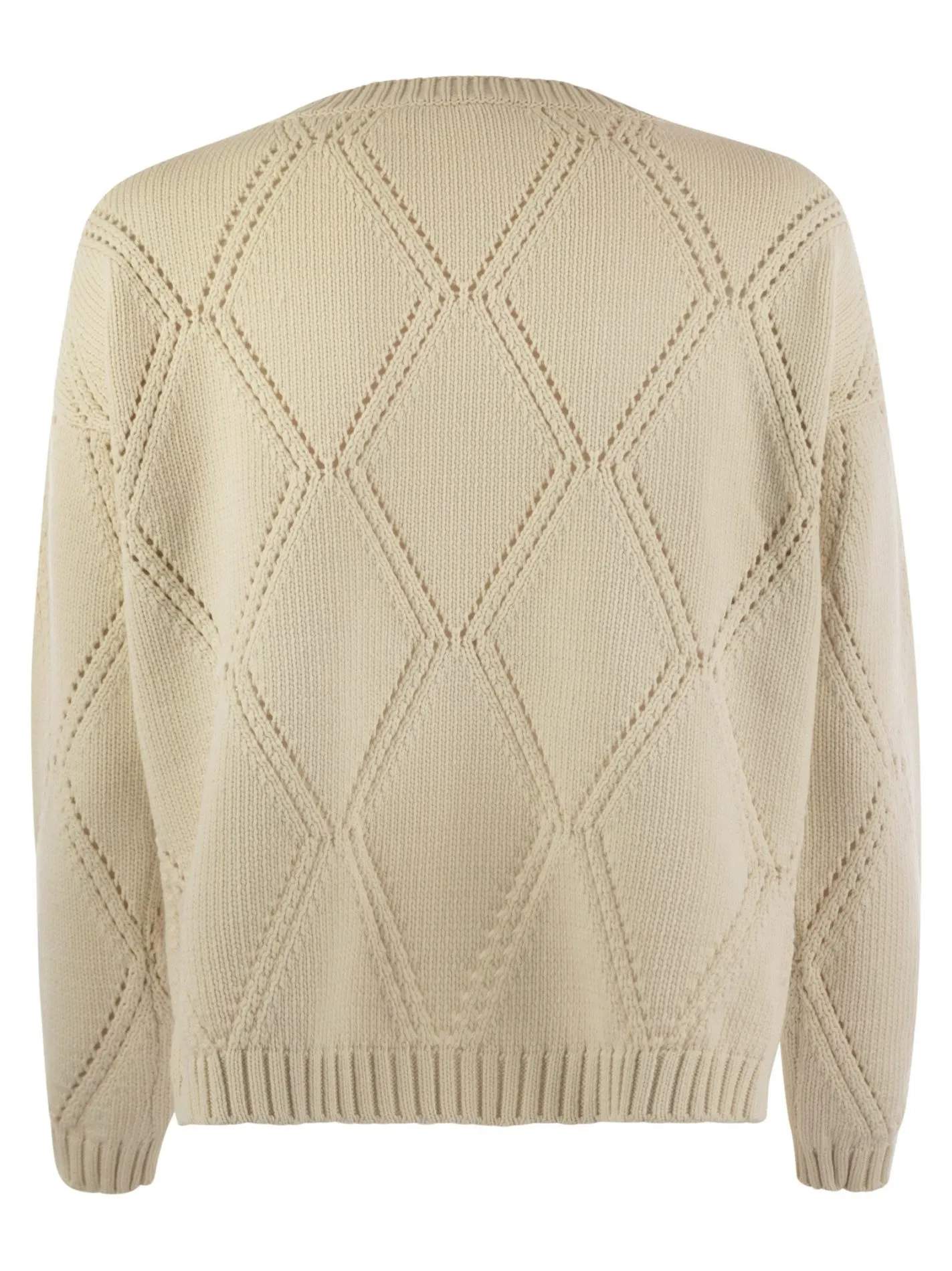 ABBOZZI – Maglia oversize in cotone a losanghe