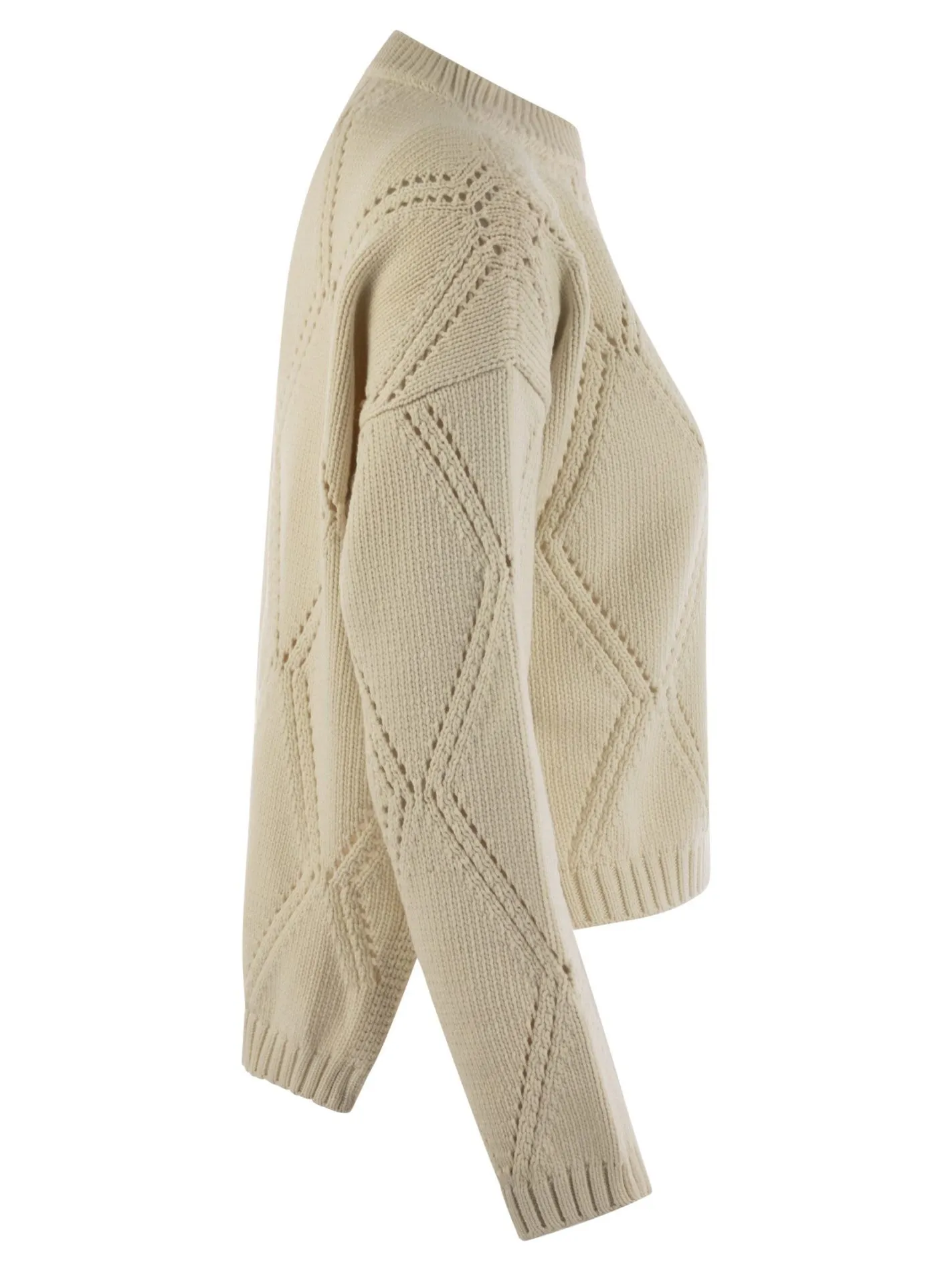 ABBOZZI – Maglia oversize in cotone a losanghe