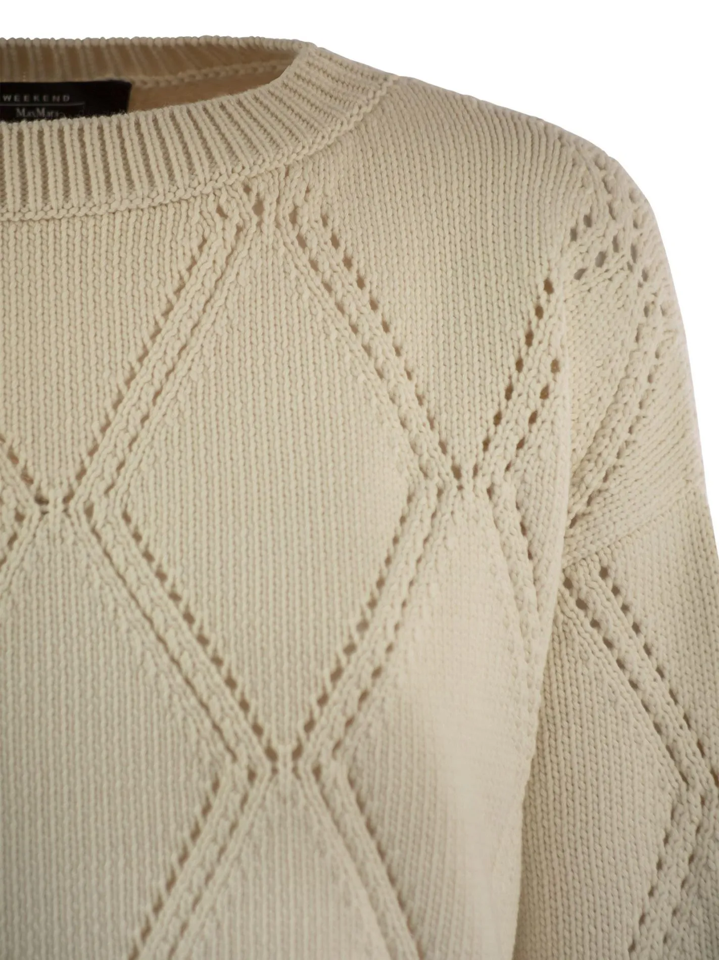 ABBOZZI – Maglia oversize in cotone a losanghe