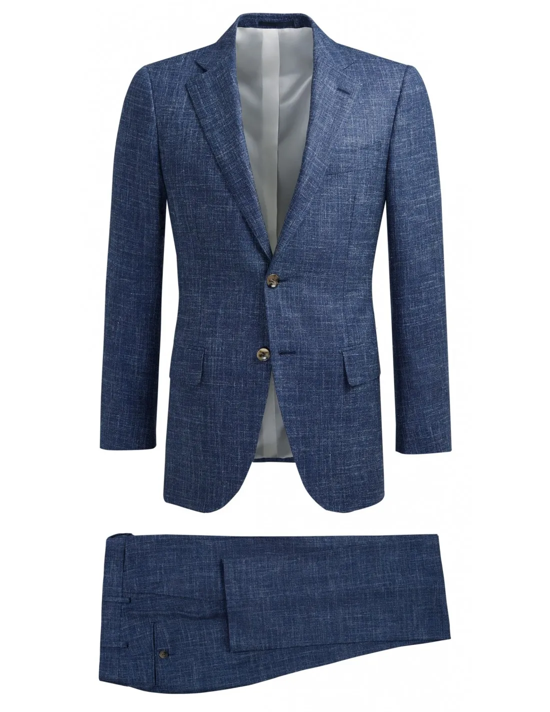 Abito in lino armaturato blu