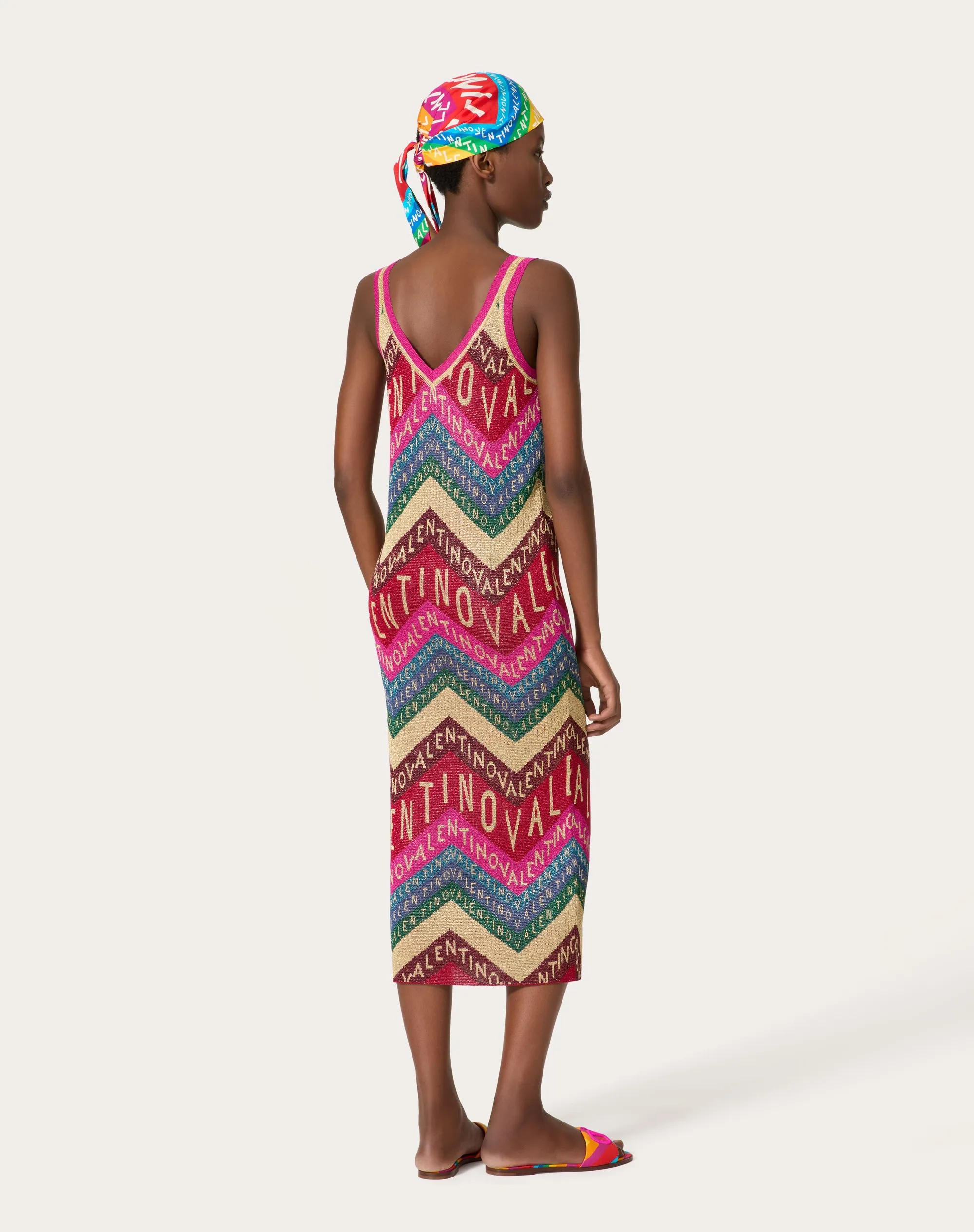 ABITO IN LUREX VALENTINO CHEVRON