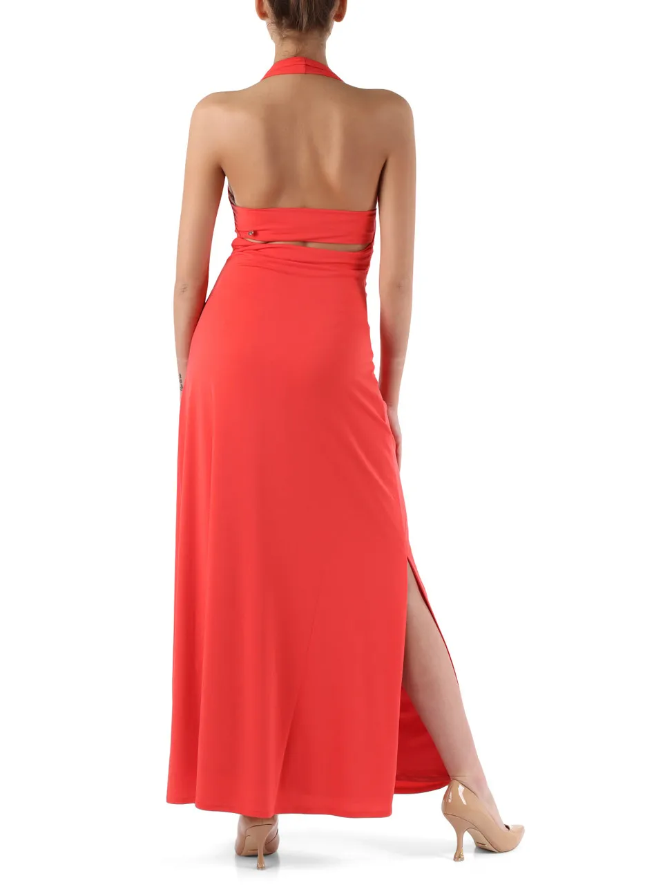 Abito lungo in tessuto stretch