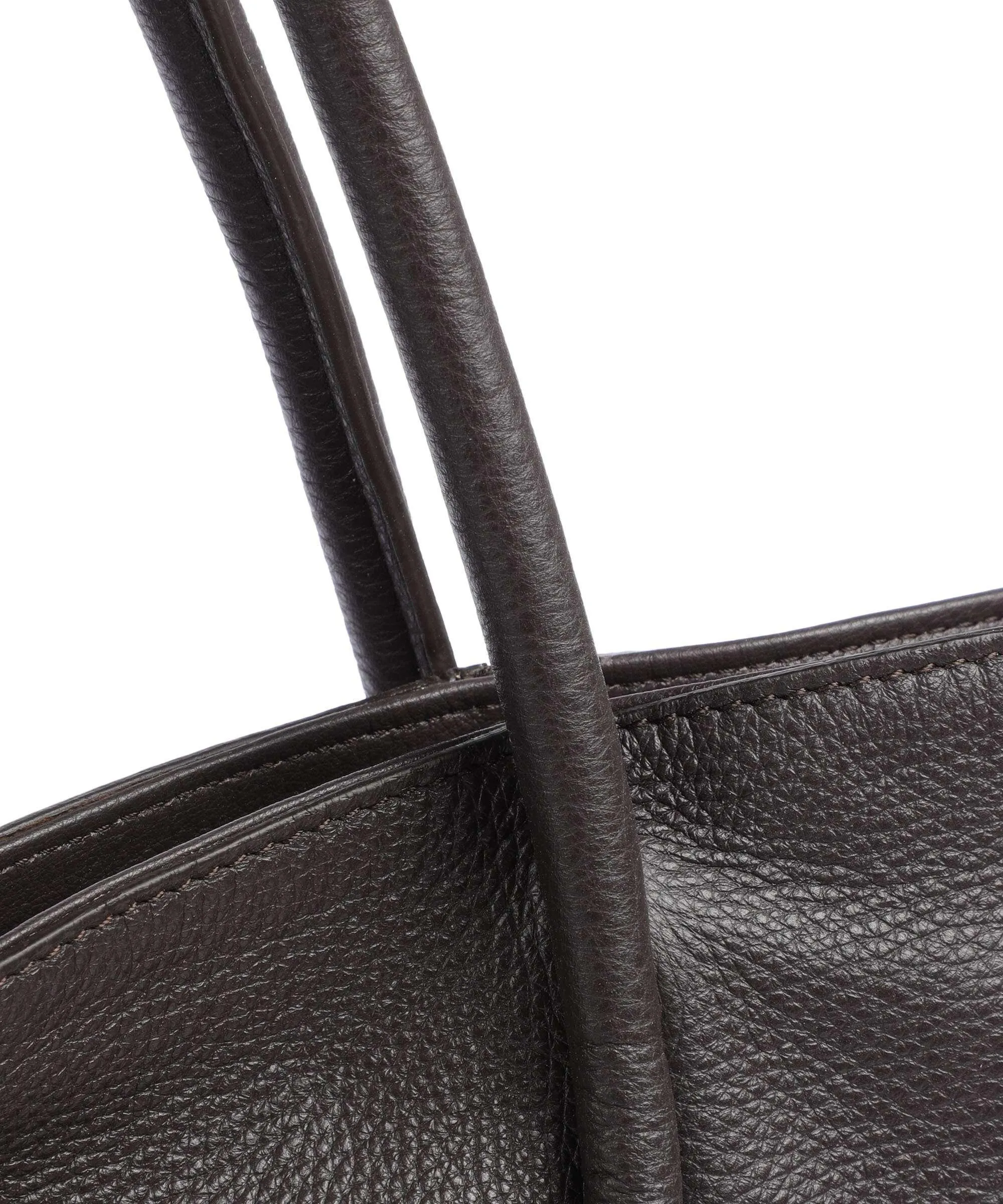  Abro Dalia Willow Borsa shopper pelle di vacchetta grana marrone scuro  