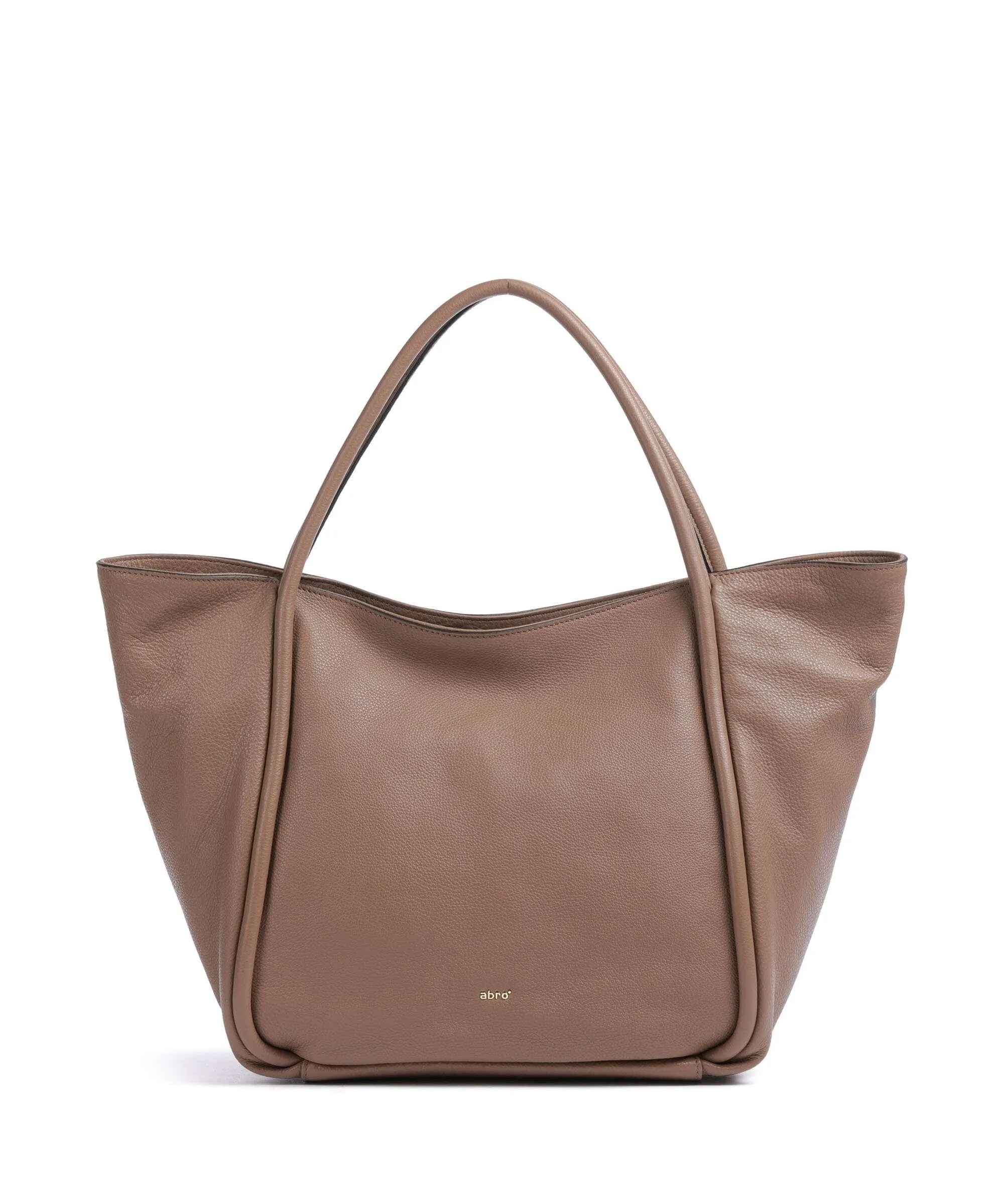  Abro Dalia Willow Borsa shopper pelle di vacchetta grana marrone  