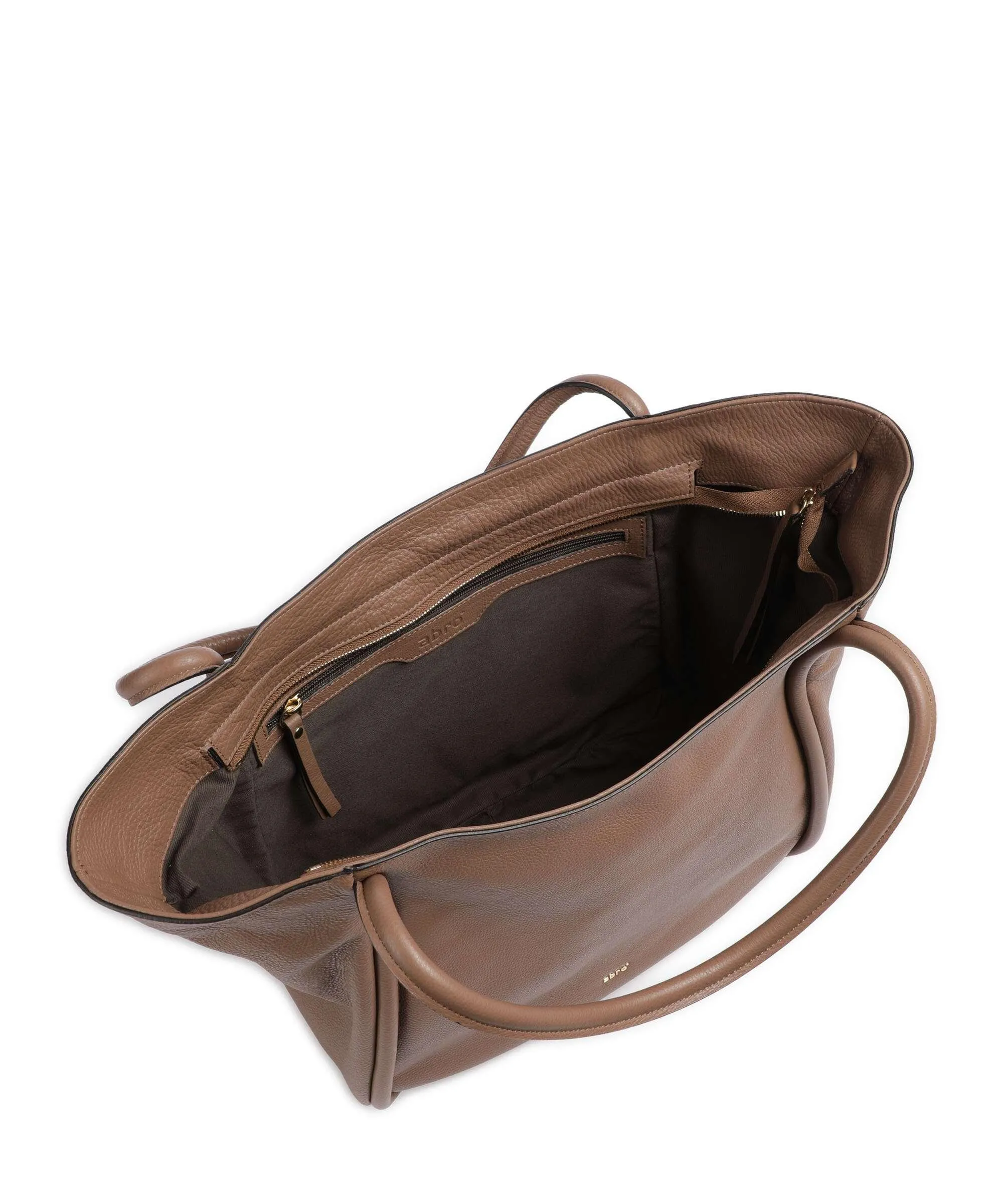  Abro Dalia Willow Borsa shopper pelle di vacchetta grana marrone  