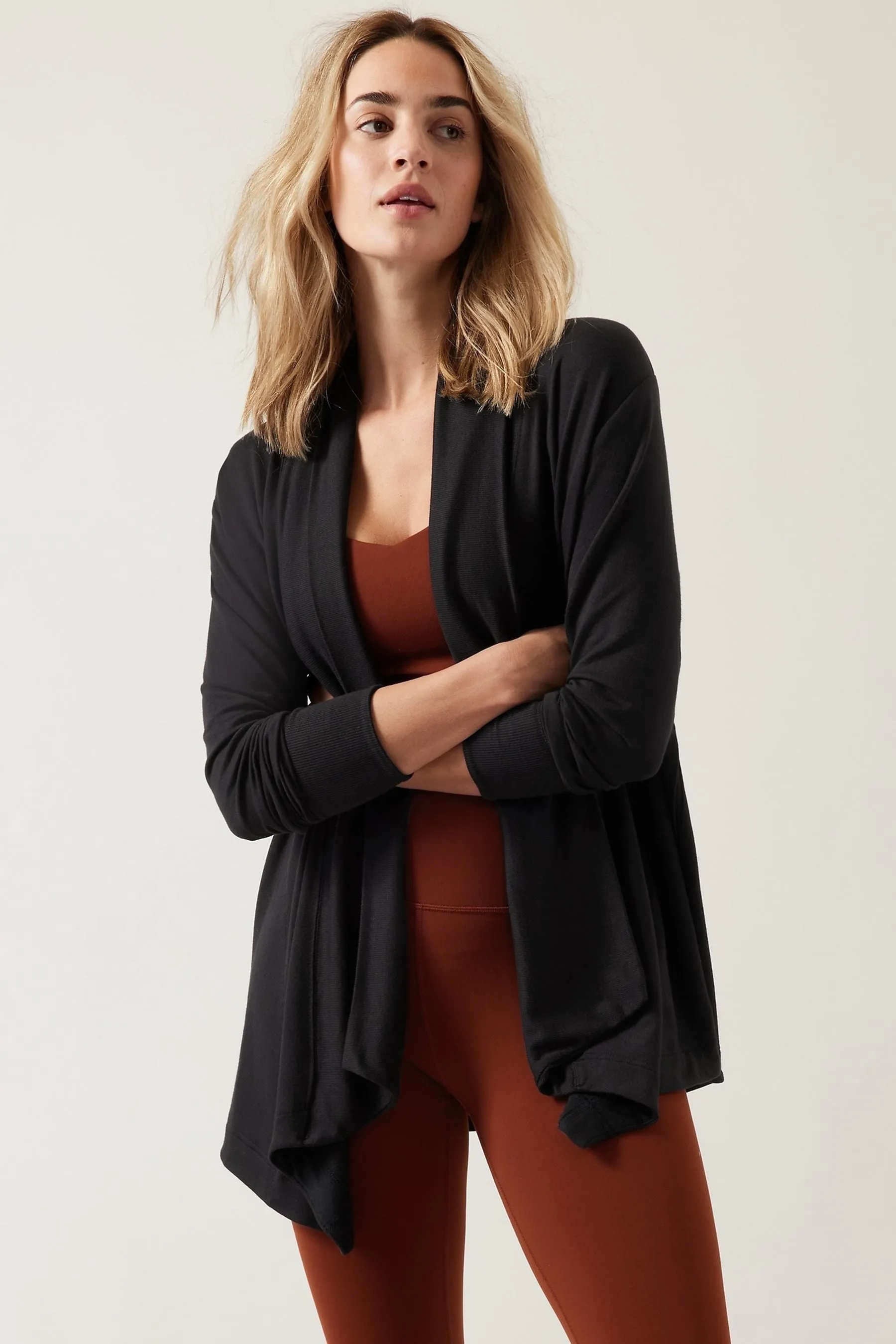 Athleta - Pranayama Restore - Cardigan lungo a portafoglio    