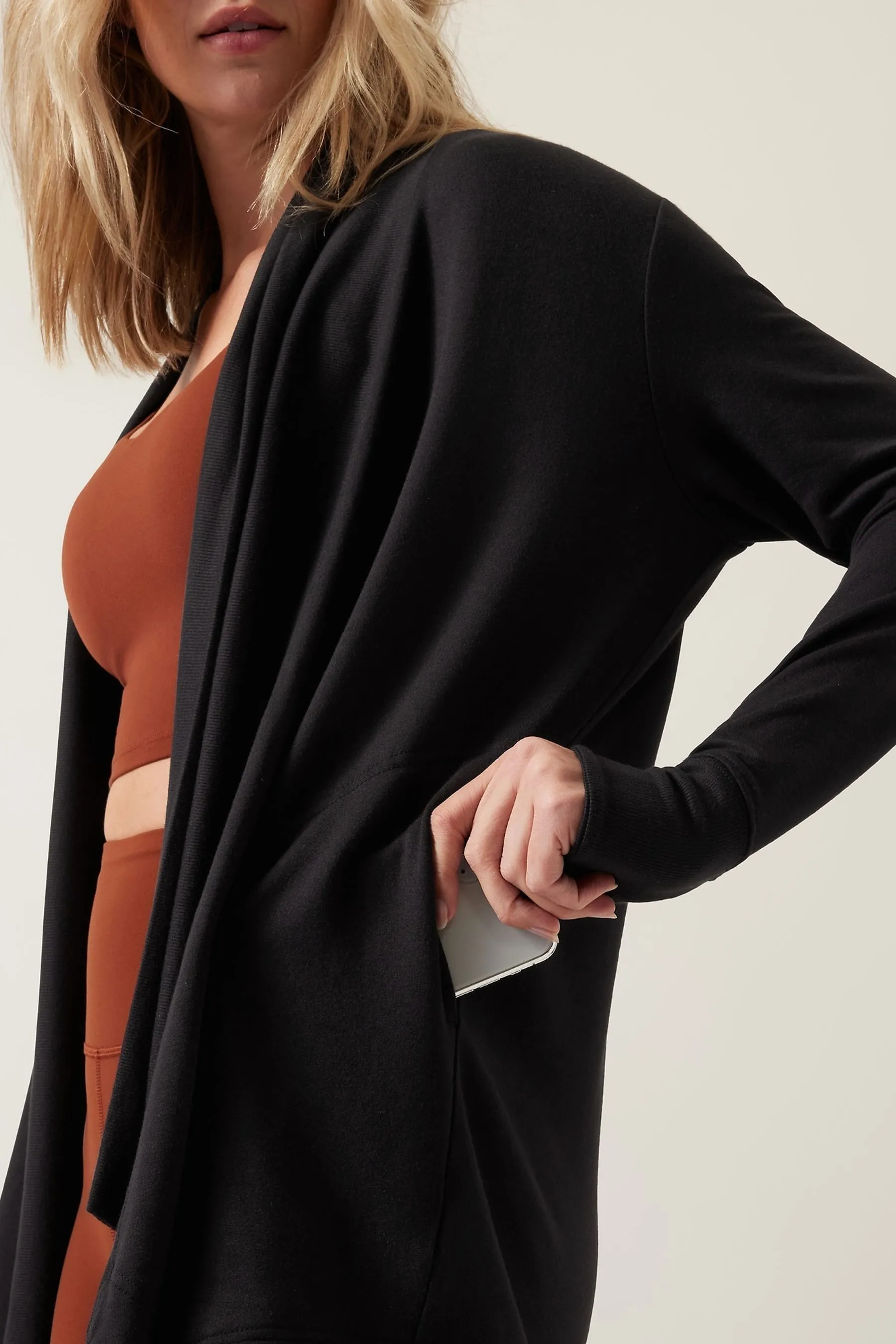 Athleta - Pranayama Restore - Cardigan lungo a portafoglio    