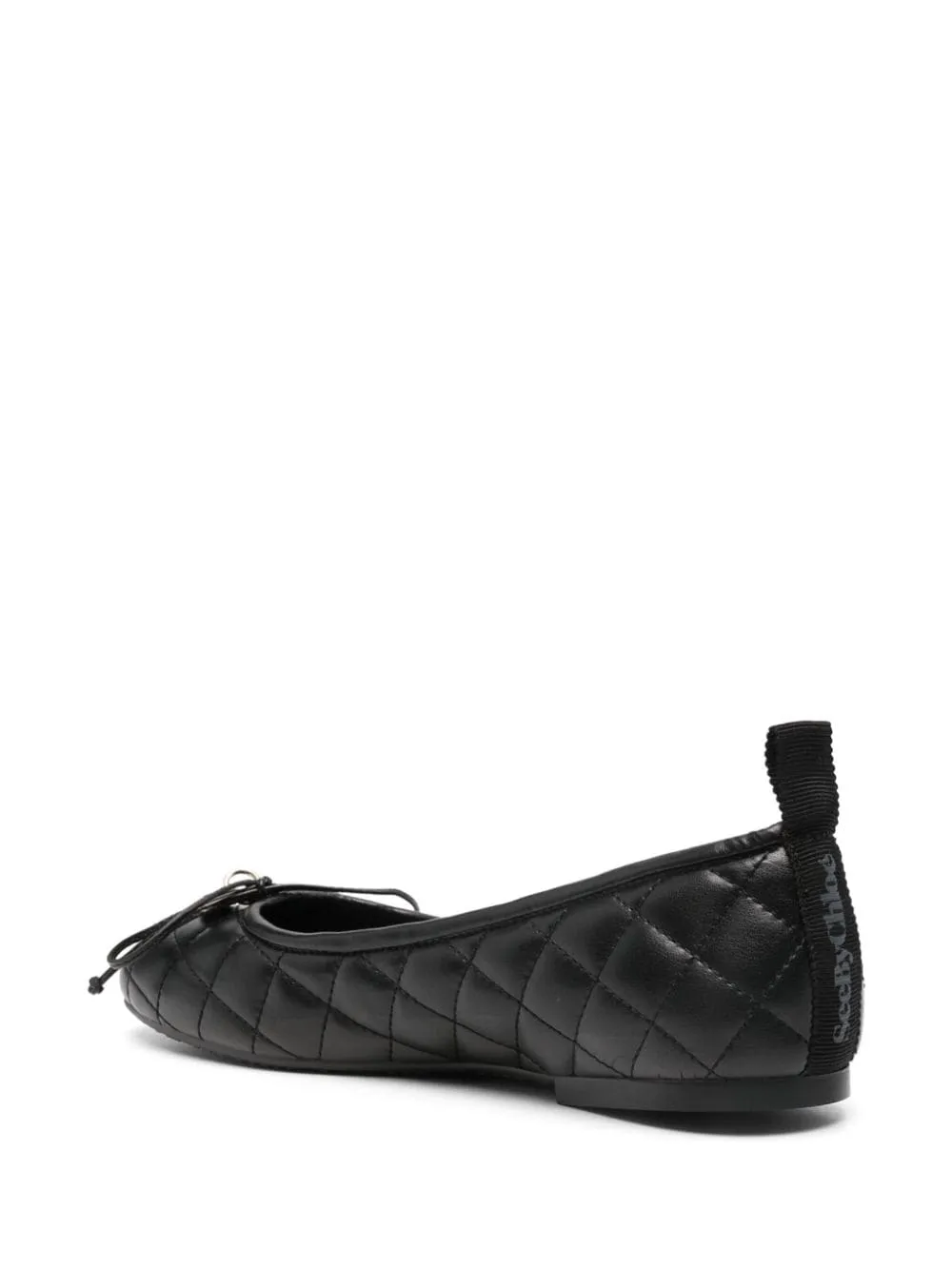Ballerine con ciondolo logo in nero di See by Chloé - donna