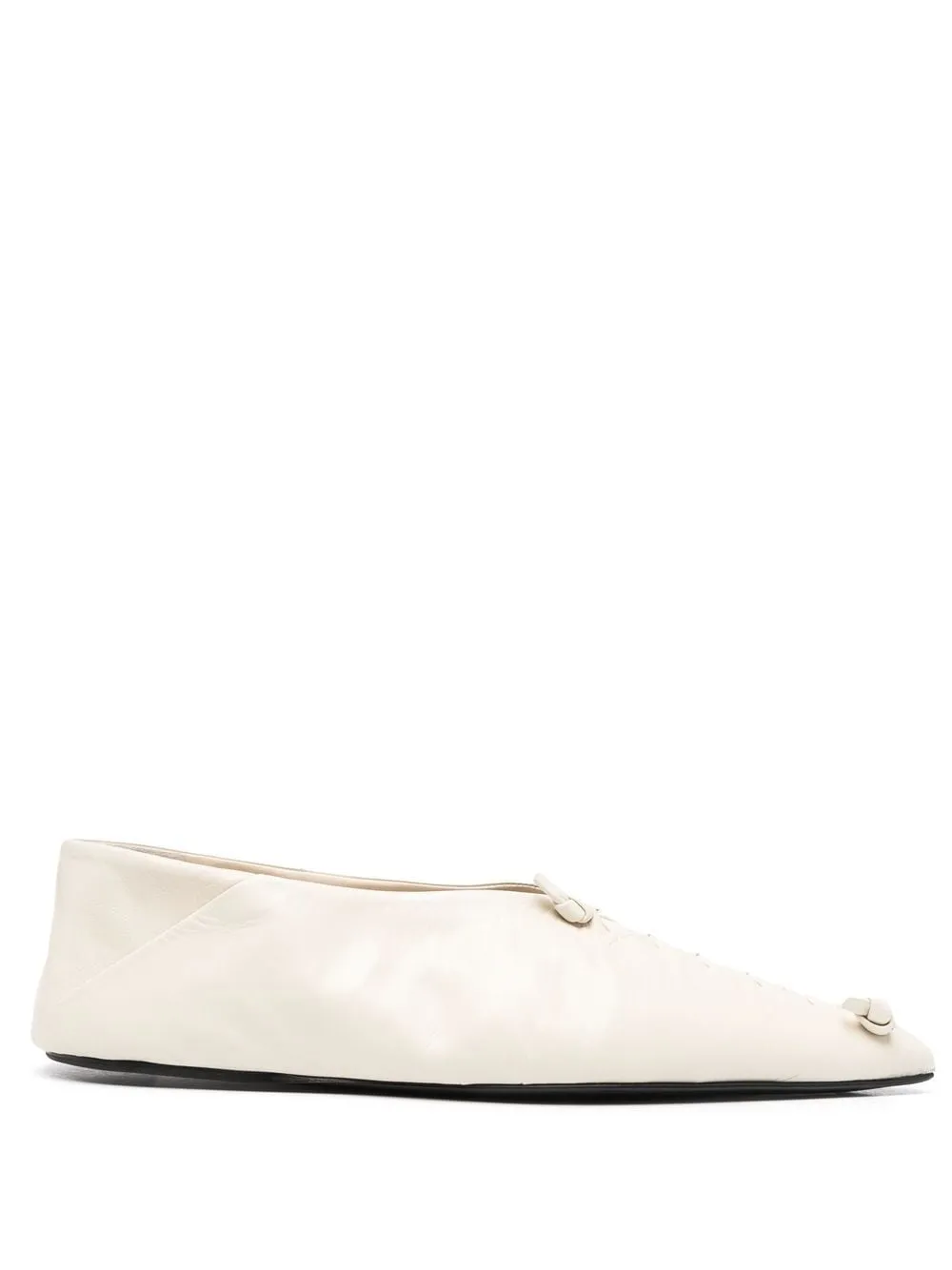 Ballerine con dettaglio a nodo in beige di Jil Sander - donna