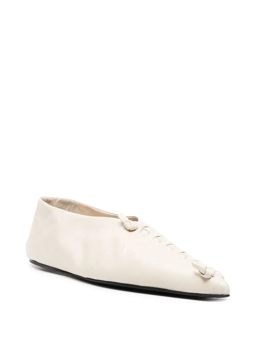 Ballerine con dettaglio a nodo in beige di Jil Sander - donna