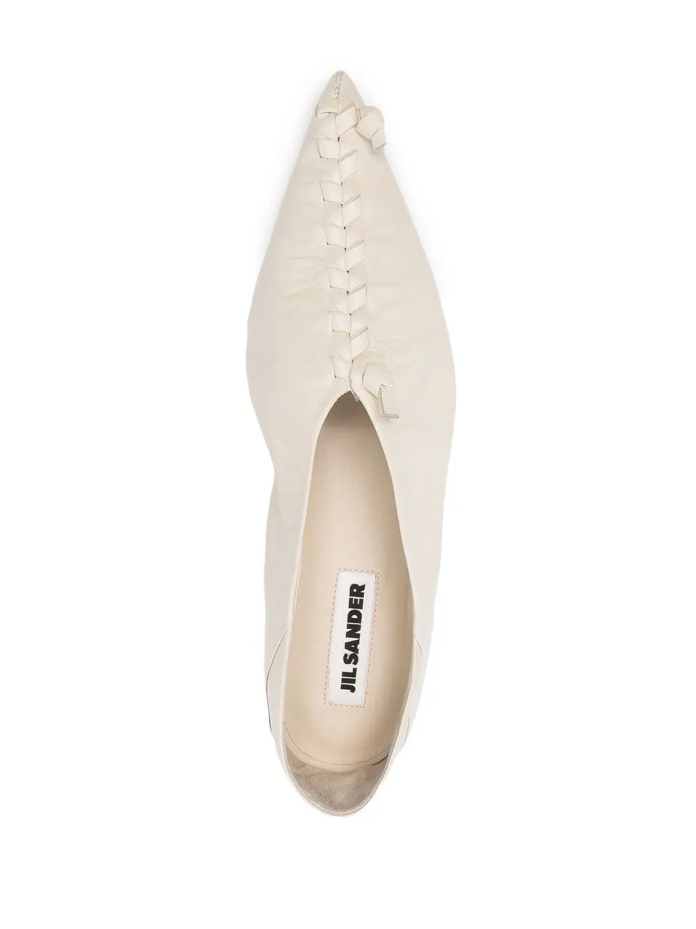 Ballerine con dettaglio a nodo in beige di Jil Sander - donna