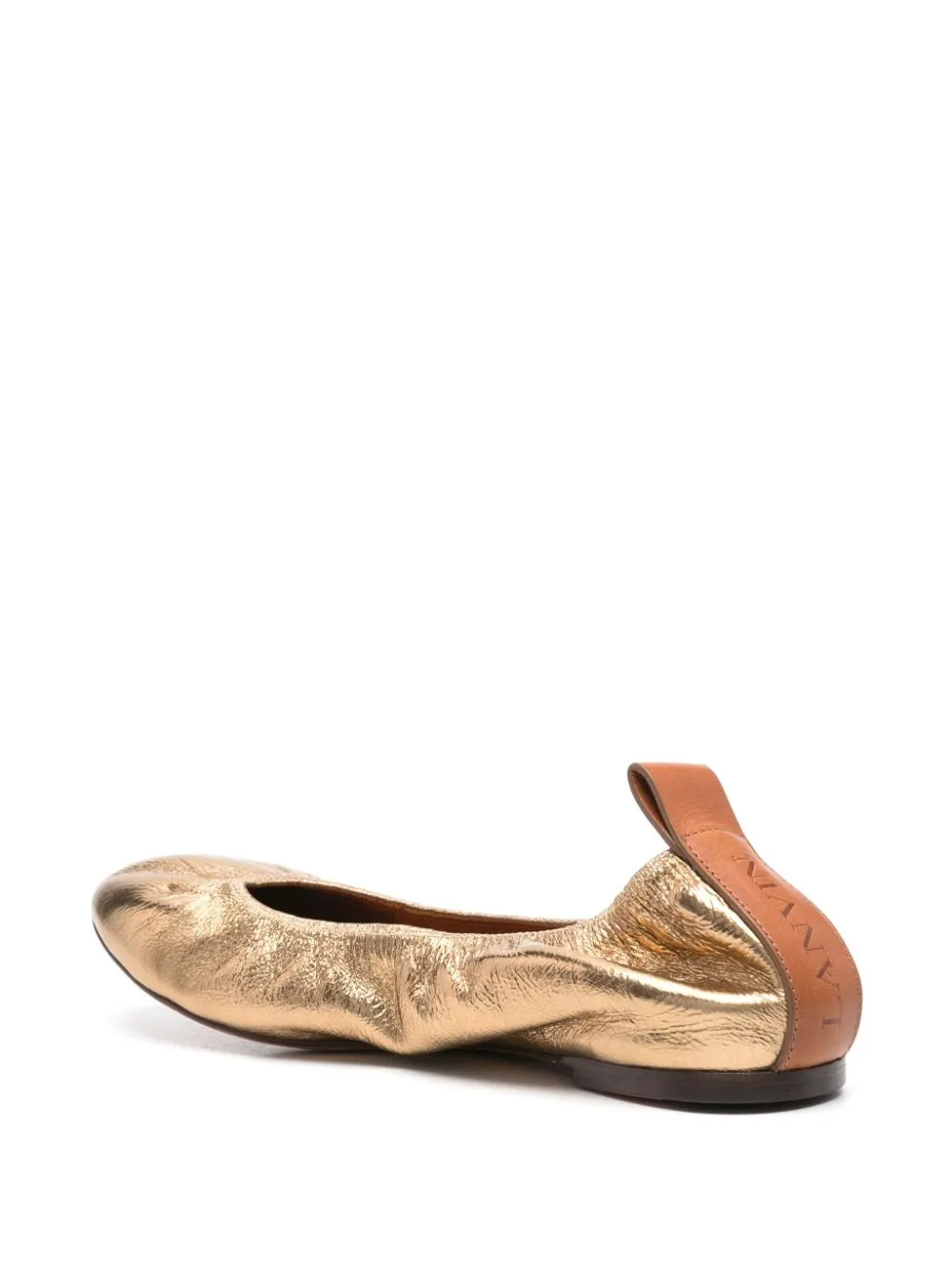 Ballerine con effetto metallizzato in oro Lanvin - donna
