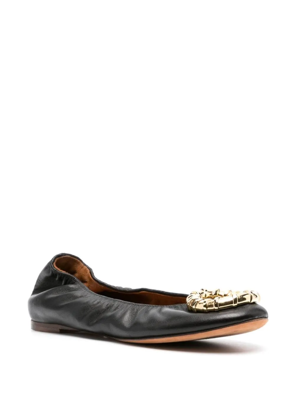Ballerine con fibbia in nero di Lanvin - donna