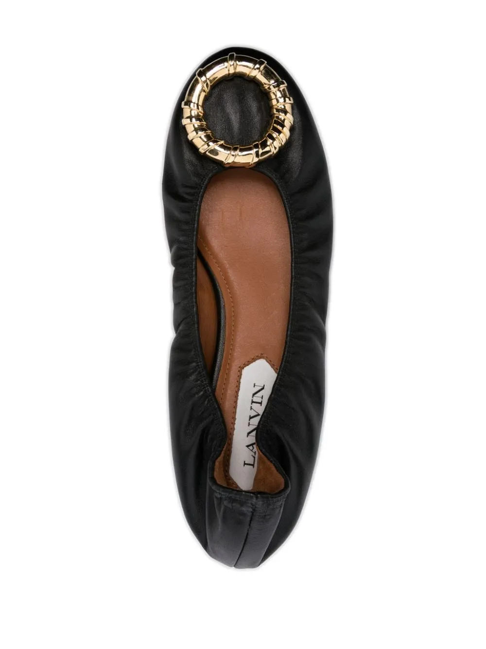 Ballerine con fibbia in nero di Lanvin - donna
