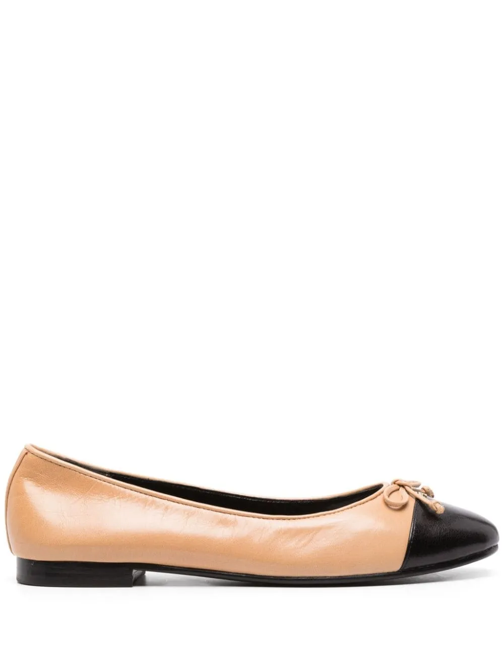 Ballerine con fiocco in beige e nero -  TORY BURCH - donna