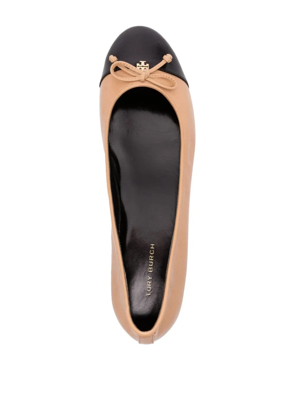 Ballerine con fiocco in beige e nero -  TORY BURCH - donna