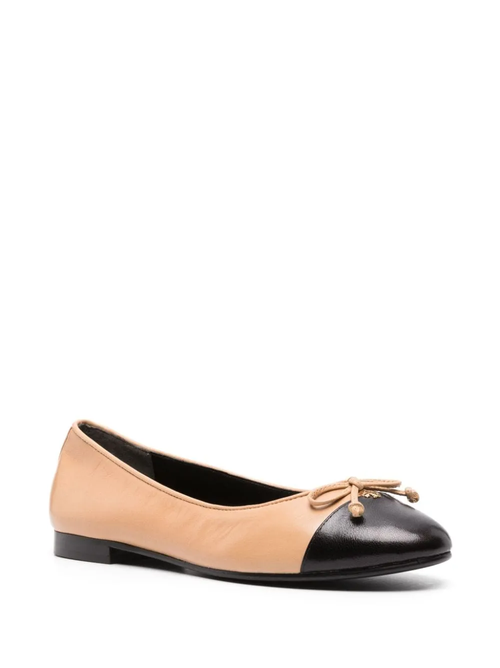 Ballerine con fiocco in beige e nero -  TORY BURCH - donna