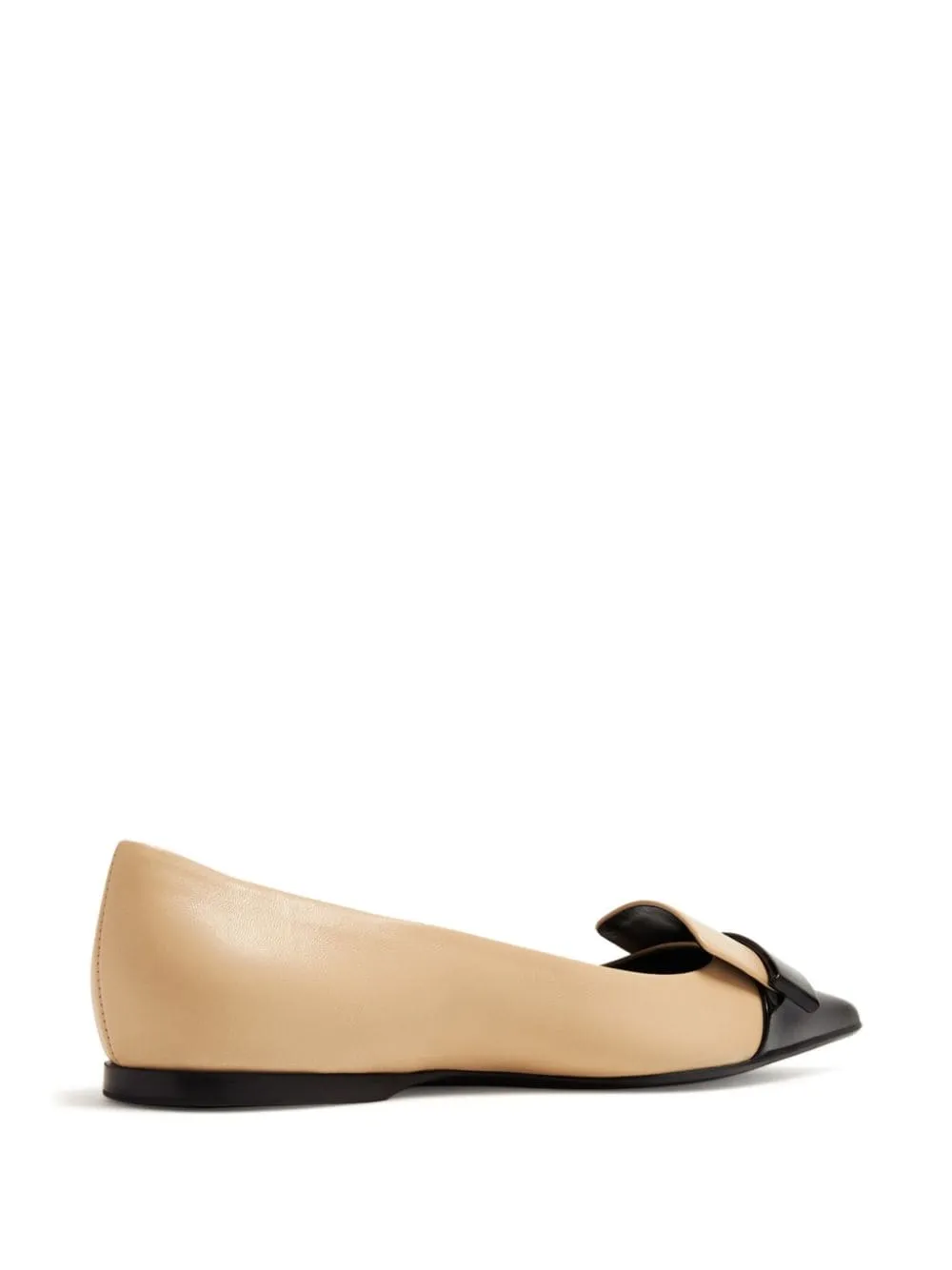Ballerine con logo in beige nero Sergio Rossi - donna