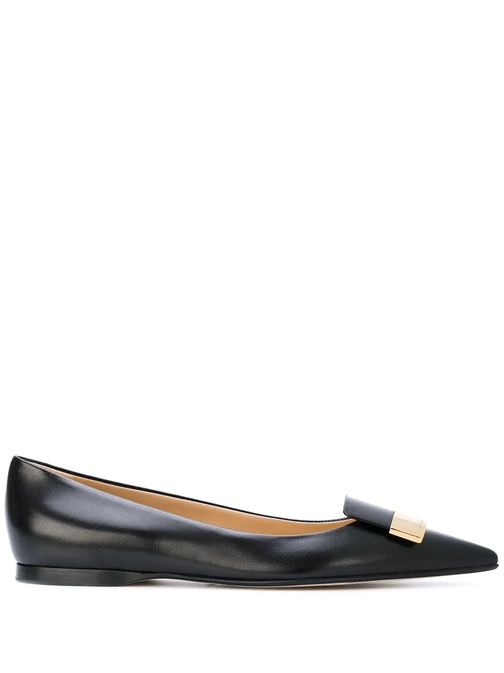 Ballerine con logo in nero Sergio Rossi - donna