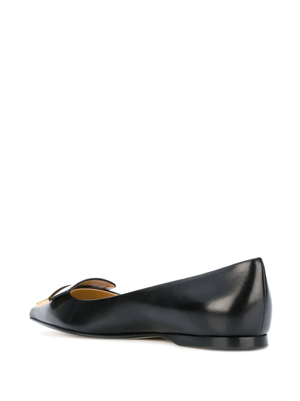 Ballerine con logo in nero Sergio Rossi - donna