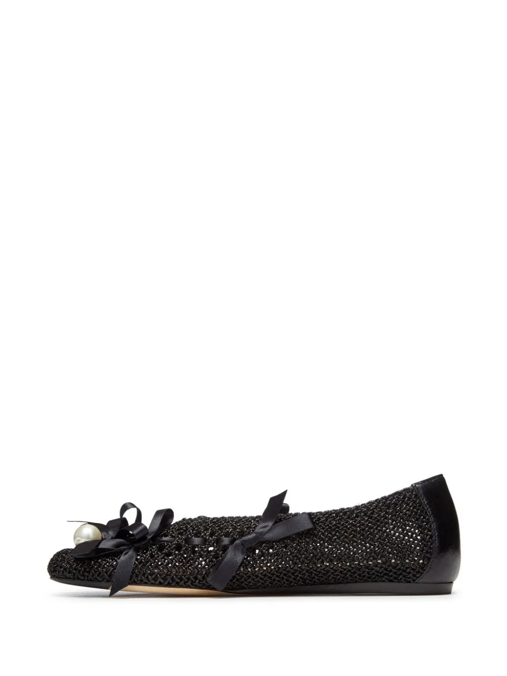 Ballerine con pendente in nero - donna