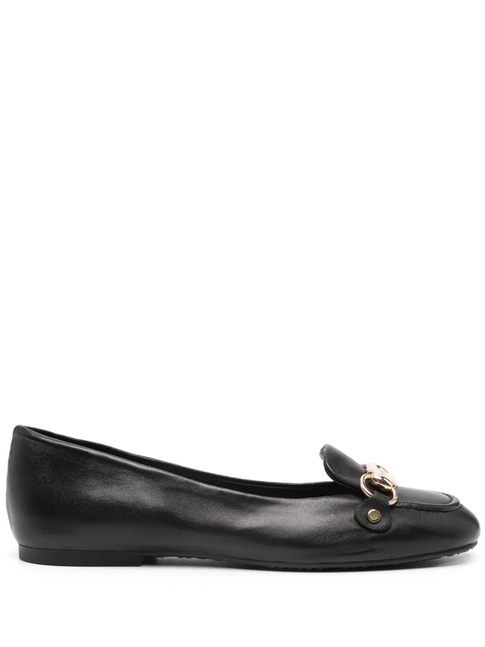 Ballerine con placca logo in nero di See by Chloé - donna