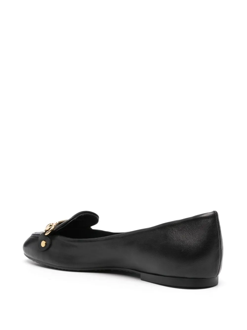 Ballerine con placca logo in nero di See by Chloé - donna