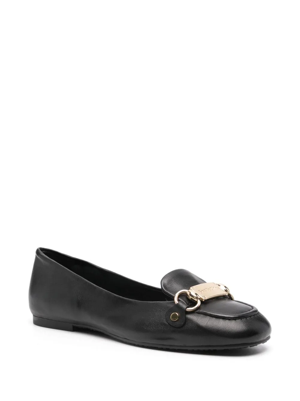 Ballerine con placca logo in nero di See by Chloé - donna