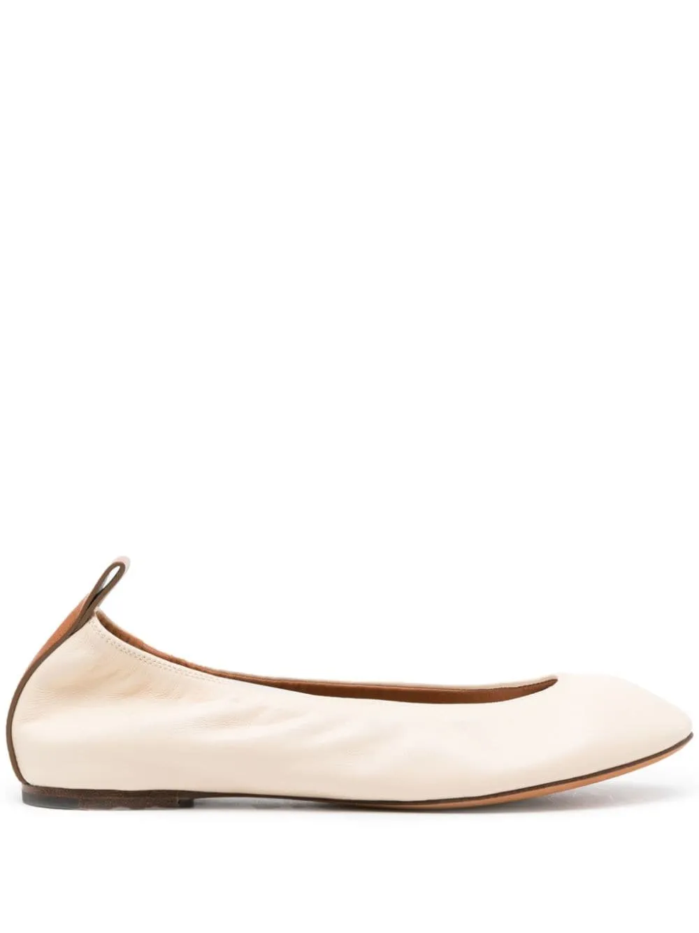 Ballerine con punta rotonda in beige - donna