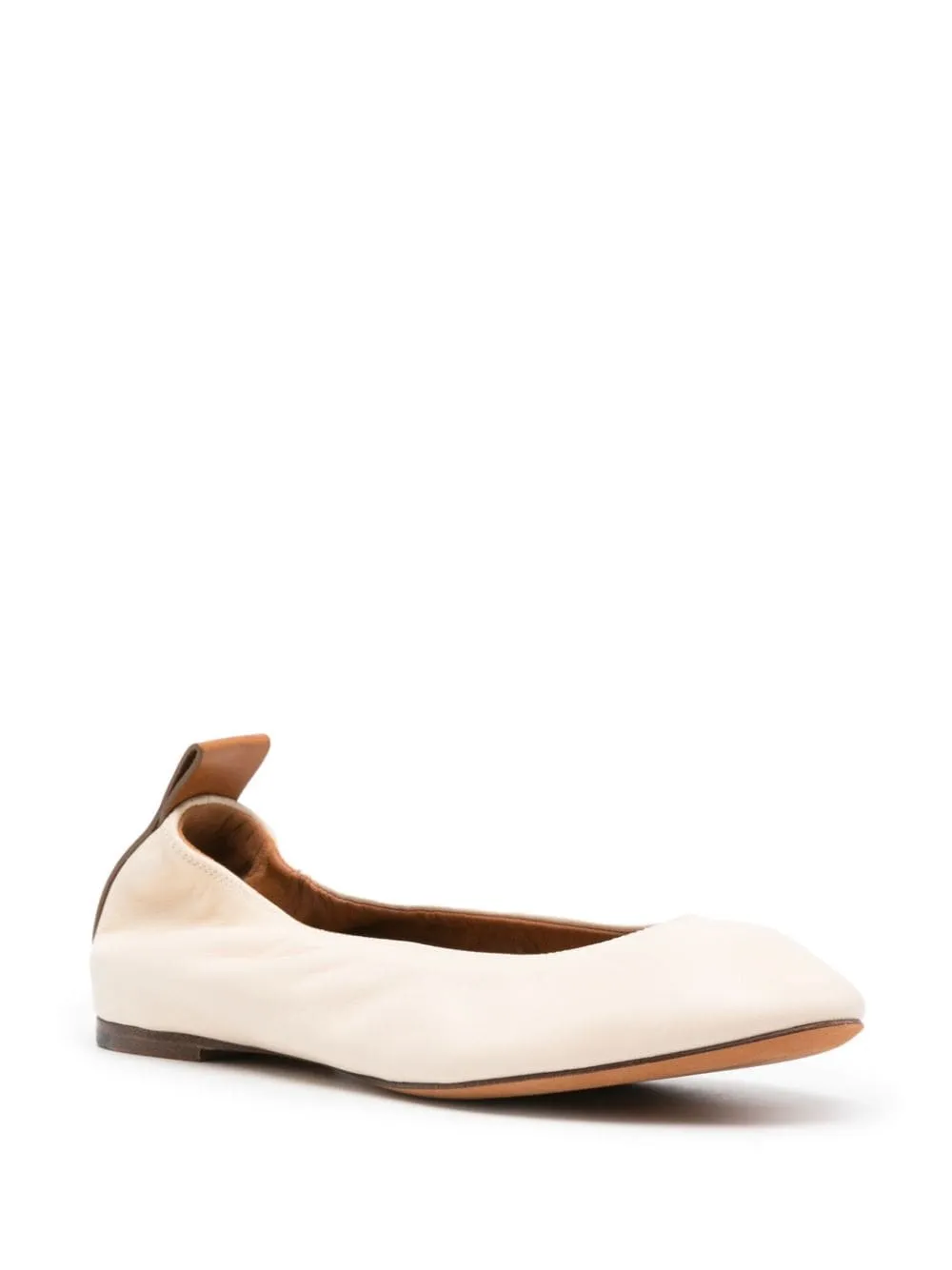 Ballerine con punta rotonda in beige - donna