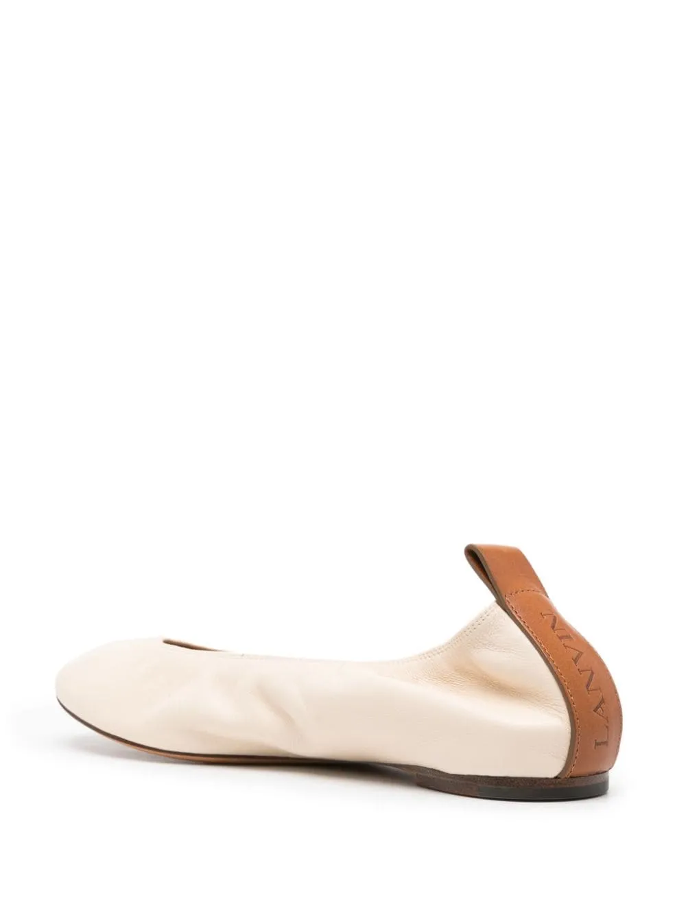 Ballerine con punta rotonda in beige - donna