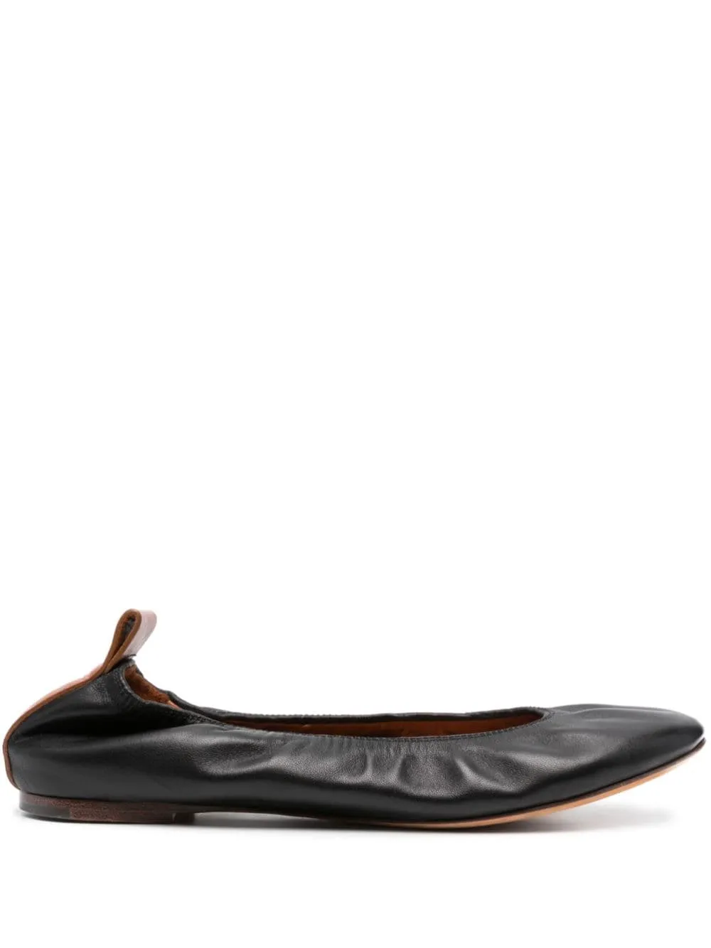 Ballerine con punta rotonda in nero - donna