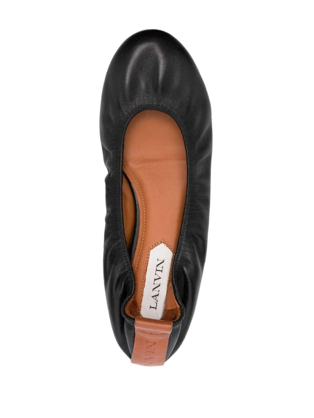 Ballerine con punta rotonda in nero - donna