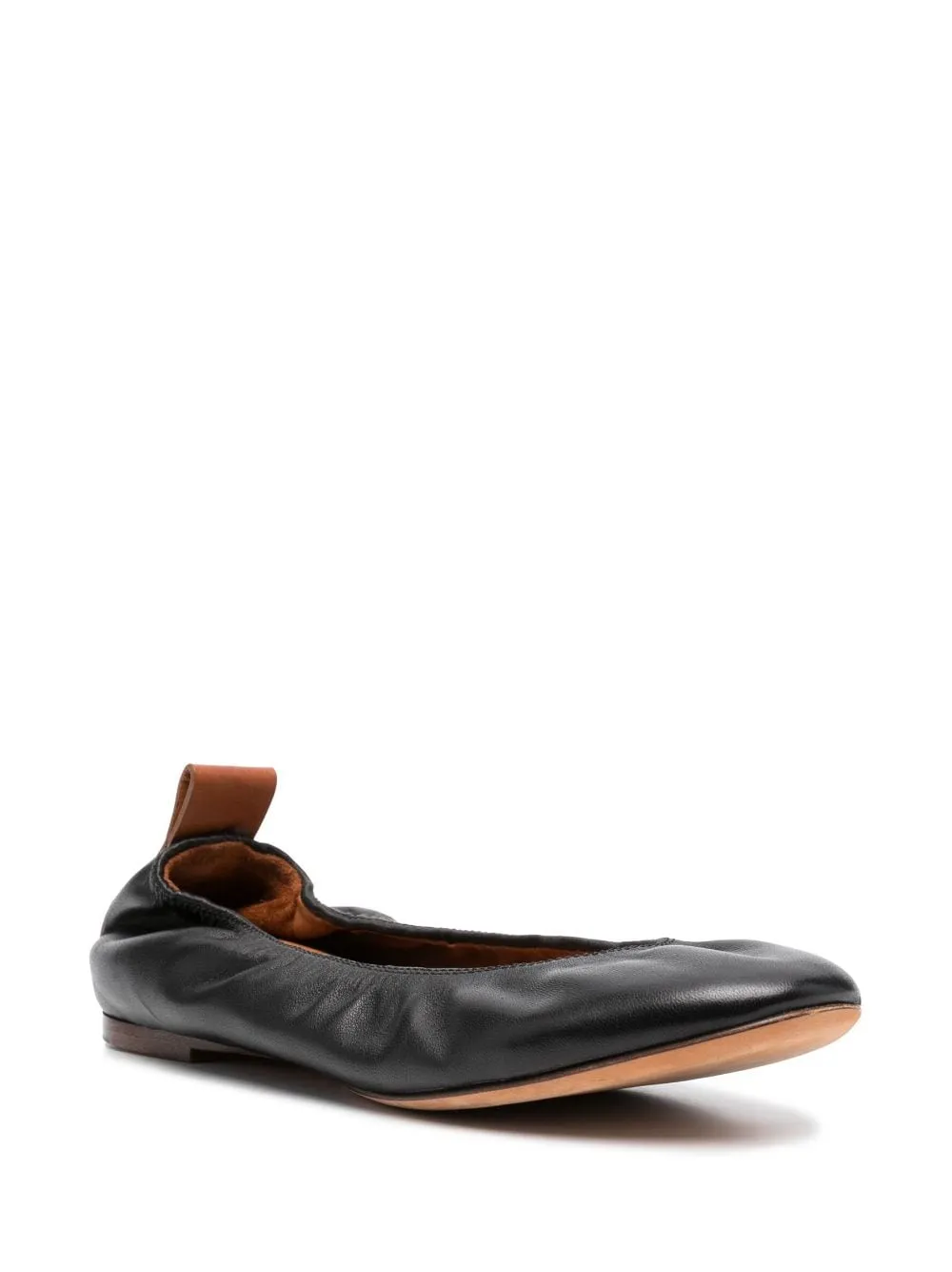 Ballerine con punta rotonda in nero - donna
