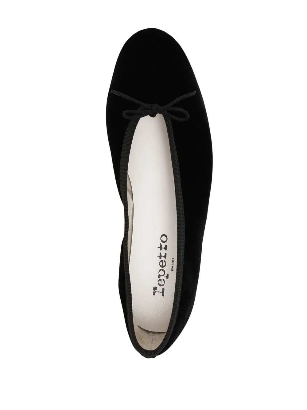 Ballerine effetto velluto in nero - donna