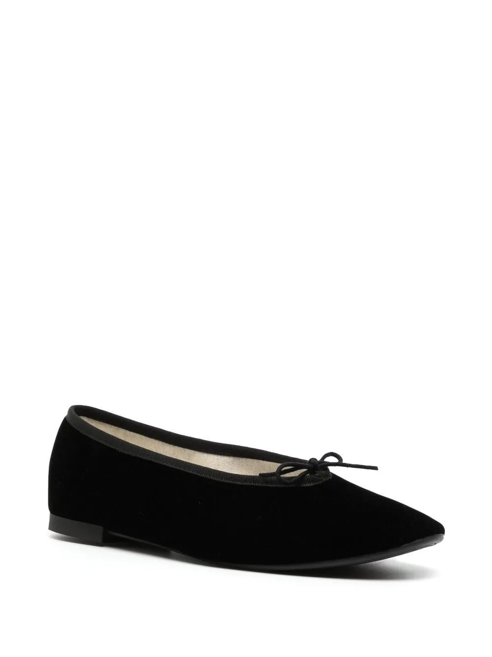 Ballerine effetto velluto in nero - donna