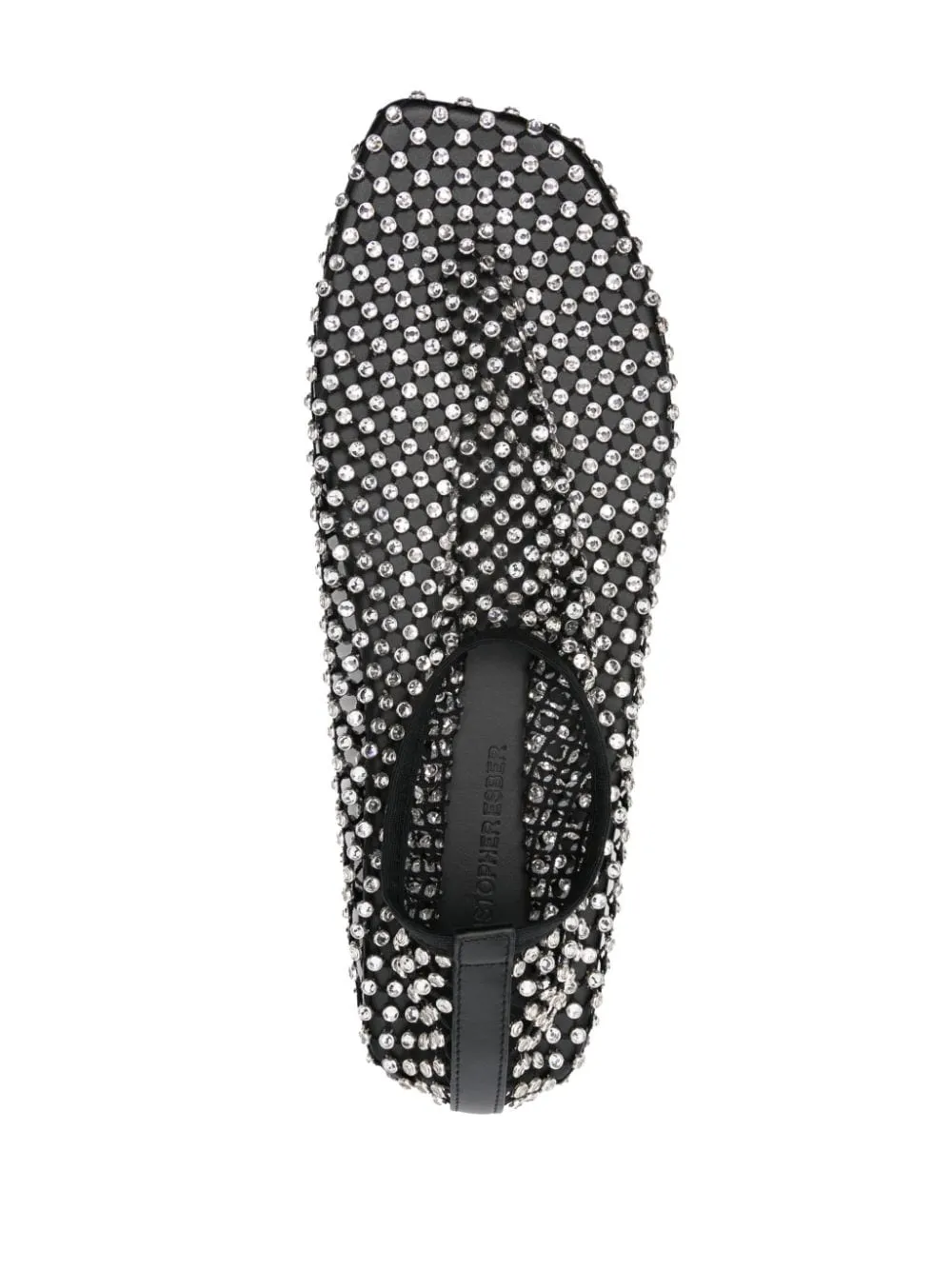 Ballerine Minette con strass in nero Christopher Esber - donna