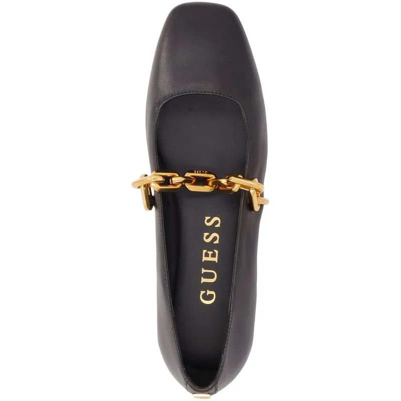 Ballerine nere con catena oro 