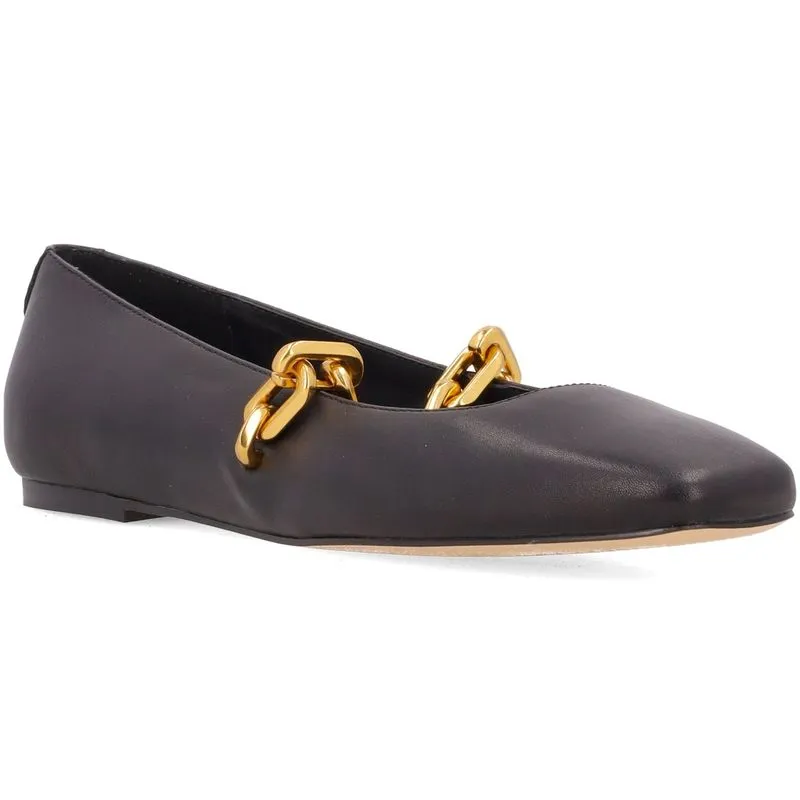 Ballerine nere con catena oro 