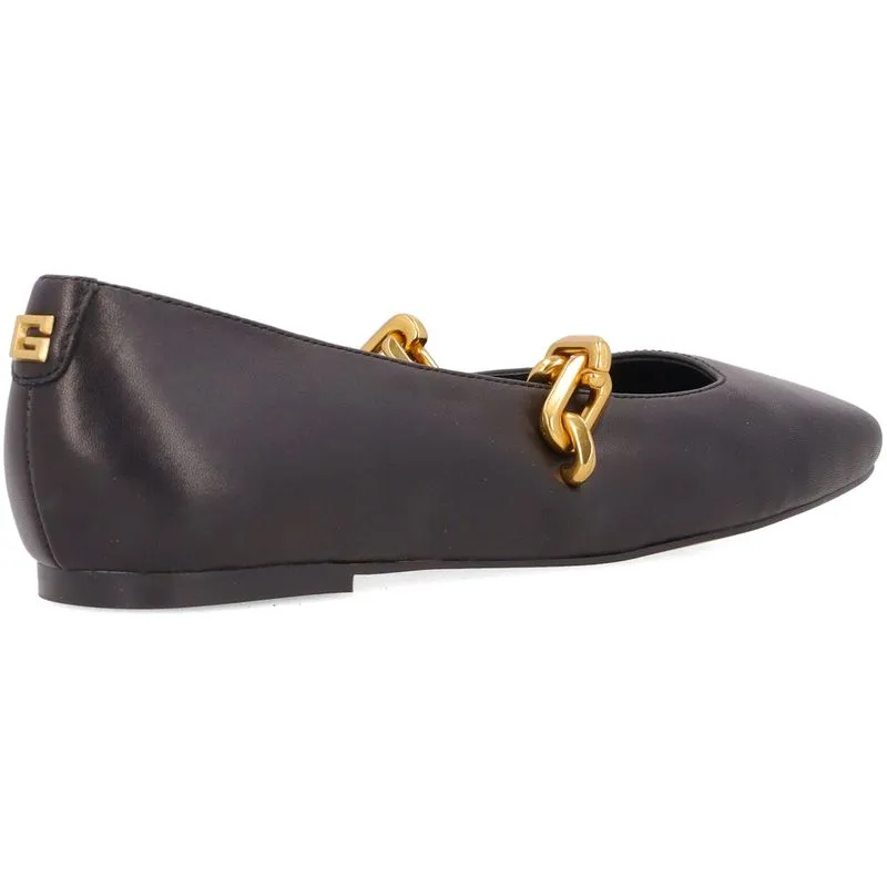 Ballerine nere con catena oro 