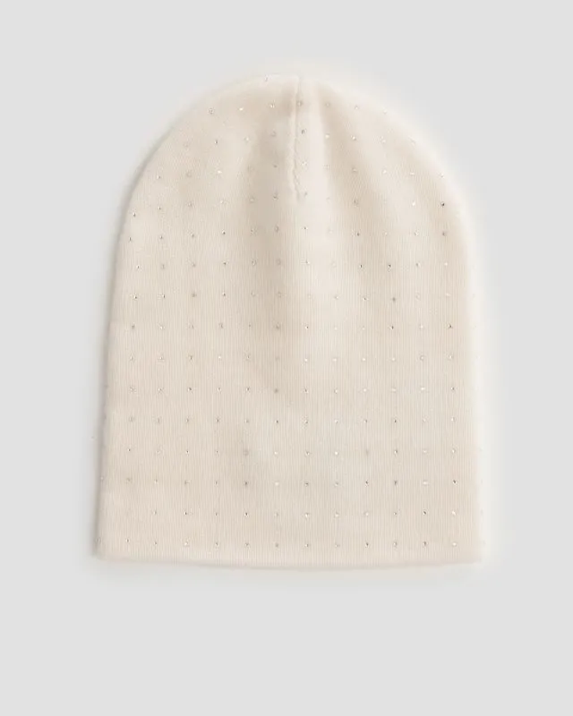 Berretto bianco in cashmere da donna William Sharp
