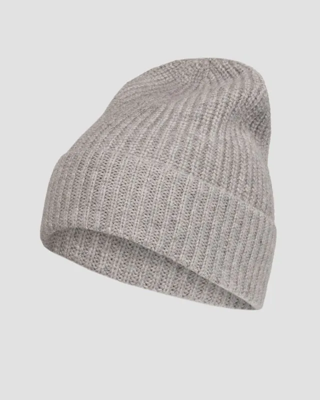 Berretto grigio in cashmere da donna William Sharp